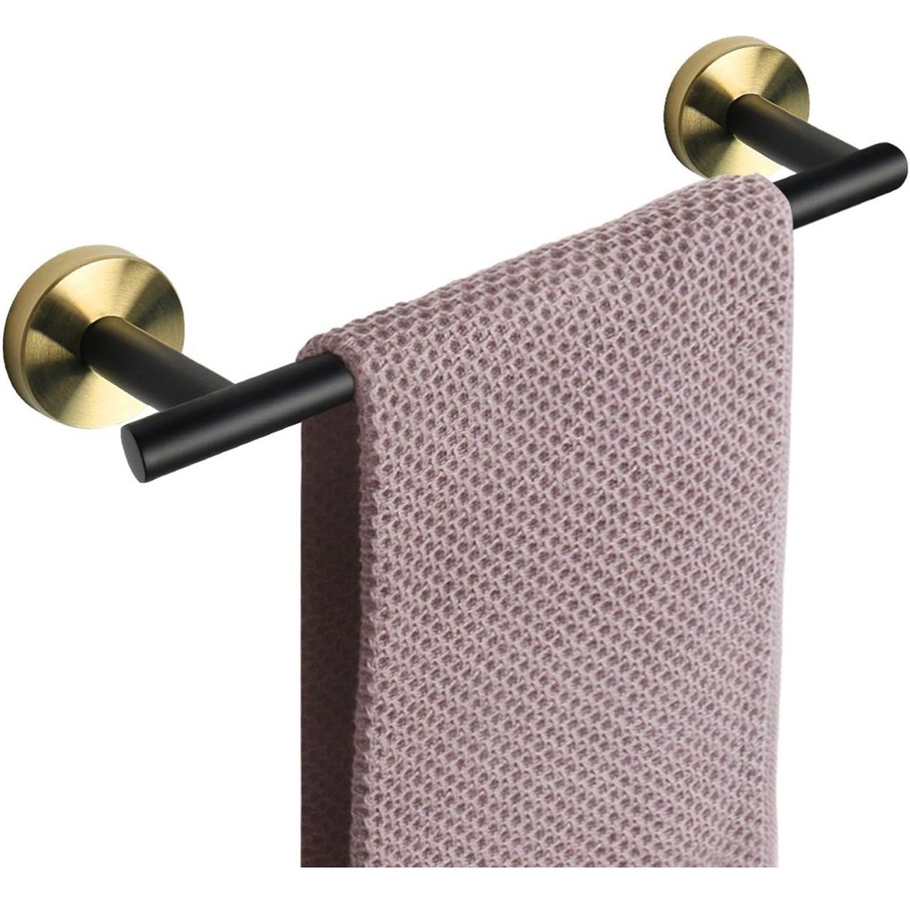Elegant Black and Gold Towel Bar